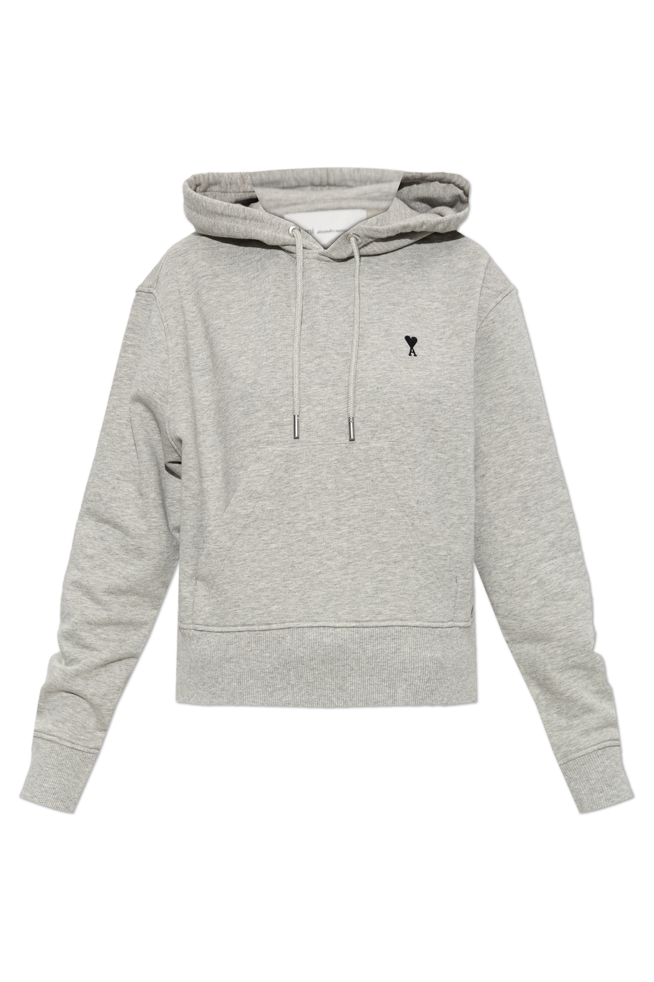 Grey Cotton sweatshirt with embroidered logo Ami Alexandre